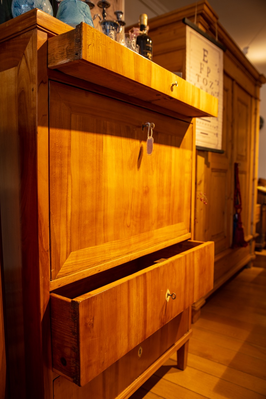 Sekretär Biedermeier Kirschbaum