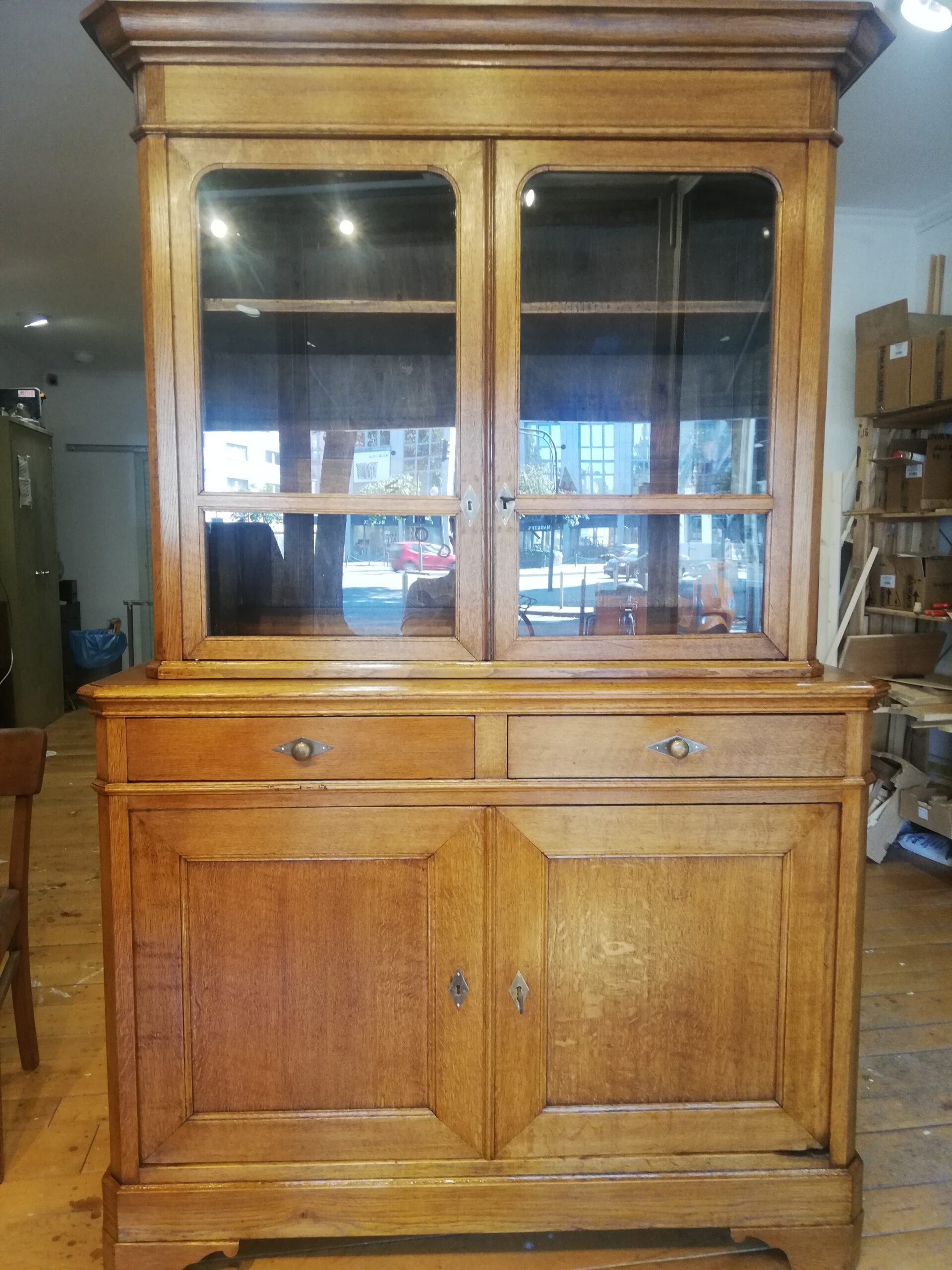 Küchenbuffet Vitrine Frankreich um 1860 – Eiche